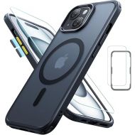 ESR for iPhone 15 Case Set, Translucent Matte Case with Screen Protector, Compatible with MagSafe, Military-Grade Protection, Classic Series, Frosted Black