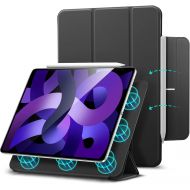 [아마존베스트]ESR Magnetic Case for iPad Air 4 2020 10.9 Inch / iPad Pro 11 2018 [Convenient Magnetic Attachment] [Trifold Smart Case] [Auto Sleep/Wake Cover] Rebound Series, Black