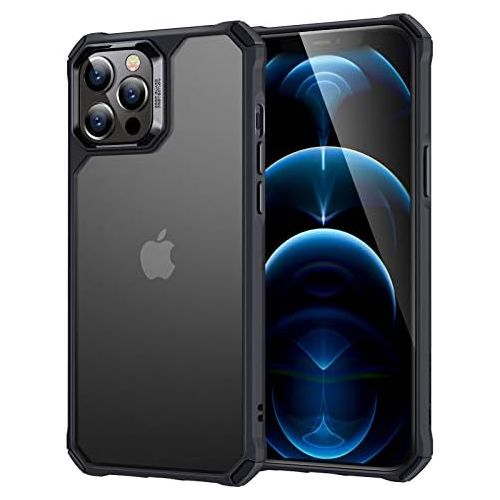  [아마존베스트]ESR Air Armor Series Case Compatible with iPhone 12 Pro Max 6.7-Inch [Shock Absorbing and Scratch Resistant] [Military Grade Protection] [Hard Back with Flexible Frame] - Frosted B