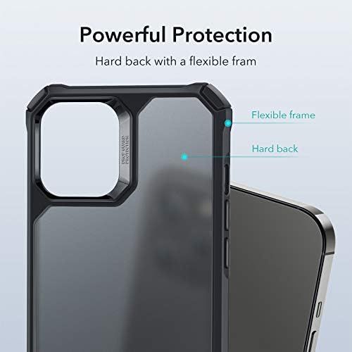  [아마존베스트]ESR Air Armor Series Case Compatible with iPhone 12 Pro Max 6.7-Inch [Shock Absorbing and Scratch Resistant] [Military Grade Protection] [Hard Back with Flexible Frame] - Frosted B