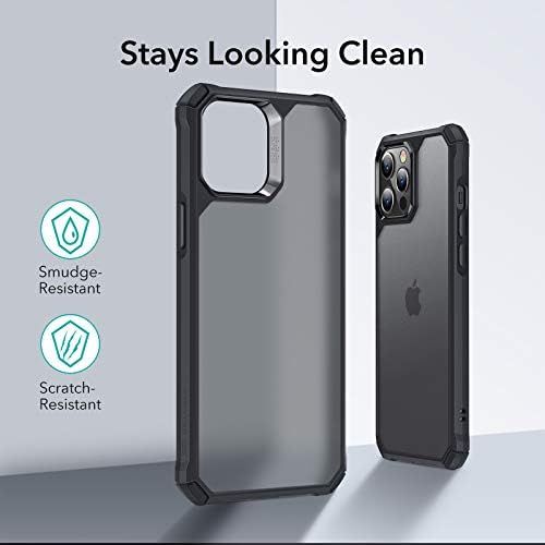  [아마존베스트]ESR Air Armor Series Case Compatible with iPhone 12 Pro Max 6.7-Inch [Shock Absorbing and Scratch Resistant] [Military Grade Protection] [Hard Back with Flexible Frame] - Frosted B