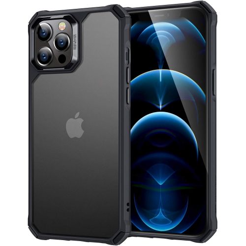  [아마존베스트]ESR Air Armor Series Case Compatible with iPhone 12 Pro Max 6.7-Inch [Shock Absorbing and Scratch Resistant] [Military Grade Protection] [Hard Back with Flexible Frame] - Frosted B