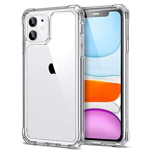  [아마존베스트]ESR Air Armor Case Compatible with iPhone 11 [Shock-Absorbing] [Scratch Resistant] [Military Grade Protection] Hard PC + Flexible TPU Frame, for 6.1-Inch, Clear