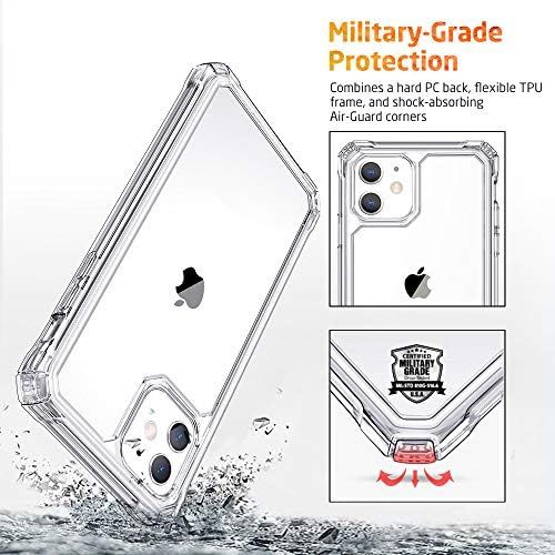  [아마존베스트]ESR Air Armor Case Compatible with iPhone 11 [Shock-Absorbing] [Scratch Resistant] [Military Grade Protection] Hard PC + Flexible TPU Frame, for 6.1-Inch, Clear