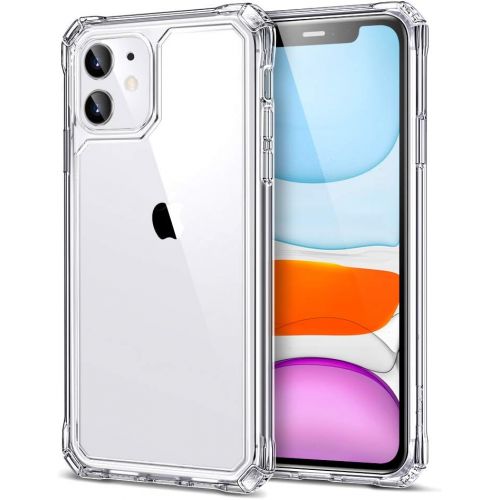  [아마존베스트]ESR Air Armor Case Compatible with iPhone 11 [Shock-Absorbing] [Scratch Resistant] [Military Grade Protection] Hard PC + Flexible TPU Frame, for 6.1-Inch, Clear