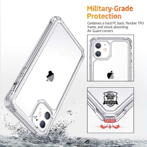  [아마존베스트]ESR Air Armor Case Compatible with iPhone 11 [Shock-Absorbing] [Scratch Resistant] [Military Grade Protection] Hard PC + Flexible TPU Frame, for 6.1-Inch, Clear