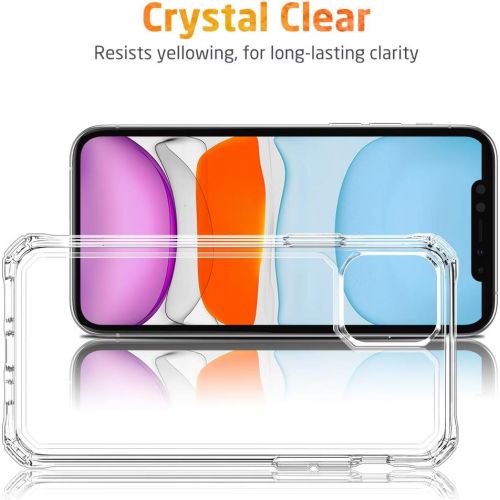  [아마존베스트]ESR Air Armor Case Compatible with iPhone 11 [Shock-Absorbing] [Scratch Resistant] [Military Grade Protection] Hard PC + Flexible TPU Frame, for 6.1-Inch, Clear