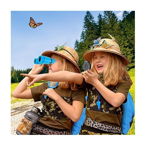  ESSENSON Kids Explorer Kit - Adventure Kit for Kids, Outdoor Explorer Kit with Binoculars, Summer Outdoor Toys for Kids Ages 4-8