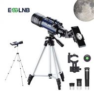 [아마존핫딜]ESSLNB Teleskop Kinder Einsteiger 70/360 Fernrohr Teleskop Astronomie mit Smartphone Adapter Ausziehbares Stativ 3X Barlow und Mondfilter Aufrechte Bilder bieten