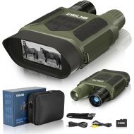 [아마존베스트]ESSLNB Night Vision Binoculars 400m/1300ft for 100% Full Darkness 7x31mm Night Vision Goggles with 32G TF Card and Photos Videos Recorder Function 2 LCD Infrared Binoculars with Ni
