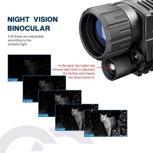  [아마존베스트]ESSLNB Night Vision Monocular 5X40 HD Night Vision Infrared Monocular with 1.5 TFT LCD Take Photos and Videos Playback Function 16G TF Card Digital Night Vision Scopes for Hunting
