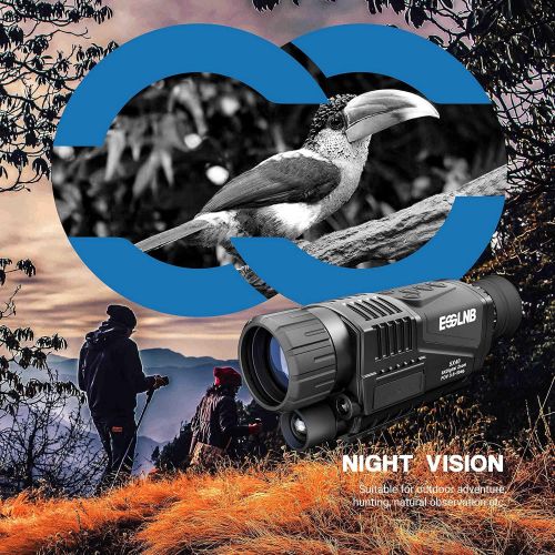  [아마존베스트]ESSLNB Night Vision Monocular 5X40 HD Night Vision Infrared Monocular with 1.5 TFT LCD Take Photos and Videos Playback Function 16G TF Card Digital Night Vision Scopes for Hunting