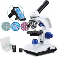 [아마존베스트]ESSLNB Microscope 1000X Student Microscope for Kids LED Biological Light Microscope with Slides and Phone Adapter All-Metal Optical Glass Lenses