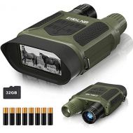 [아마존베스트]Esslnb Night vision device 7x magnification with 8 AA batteries and 32GB card, 4-inch / 10-cm LCD screen, 1300 ft/400 m range