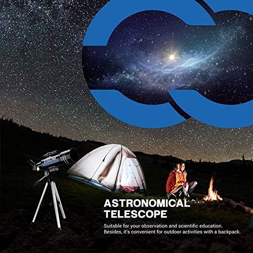  [아마존베스트]ESSLNB Beginners 80/400 Telescope for Children and Adults with 10x Magnification, Smartphone Adapter, Extendable Tripod, Bag and Moon Filter