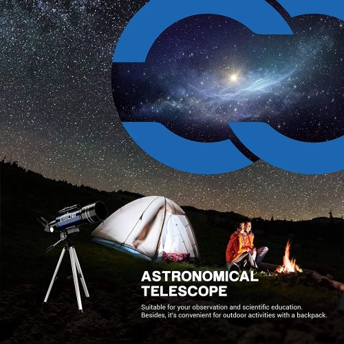  [아마존베스트]ESSLNB Beginners 80/400 Telescope for Children and Adults with 10x Magnification, Smartphone Adapter, Extendable Tripod, Bag and Moon Filter