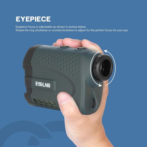  ESSLNB Golf Range Finders with Slop,Flag-Lock Pulse Vibration Scanning Horizontal Distance Height Speed Angle Measurement 660 Yards 7X Waterproof Rangefinder with Case for Hunting,