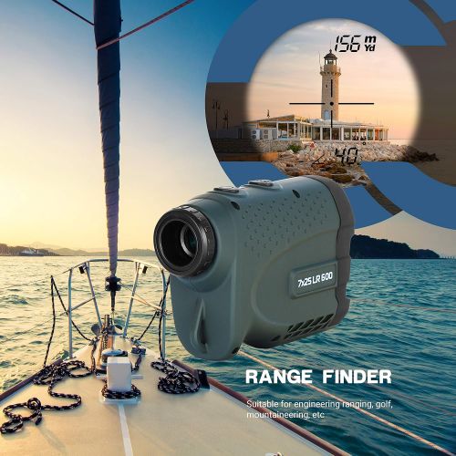  ESSLNB Golf Range Finders with Slop,Flag-Lock Pulse Vibration Scanning Horizontal Distance Height Speed Angle Measurement 660 Yards 7X Waterproof Rangefinder with Case for Hunting,