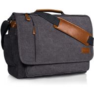 Estarer Laptop Messenger Bag 17-17.3 Inch Water-resistance Canvas Shoulder Bag for Work College