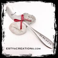 /ESTYsCREATIONs Personalized hand stamped birthday spoons - name spoons - the perfect personalized gift for a girl of any age.