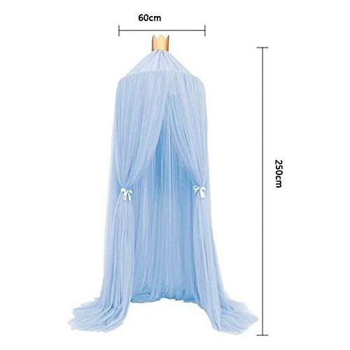  [아마존베스트]ESUPPORT Dome Princess Bed Canopy Round Lace Mosquito Net Play Tent Hanging House Decoration Lace Netting Curtains Indoor Game House for Baby Kids