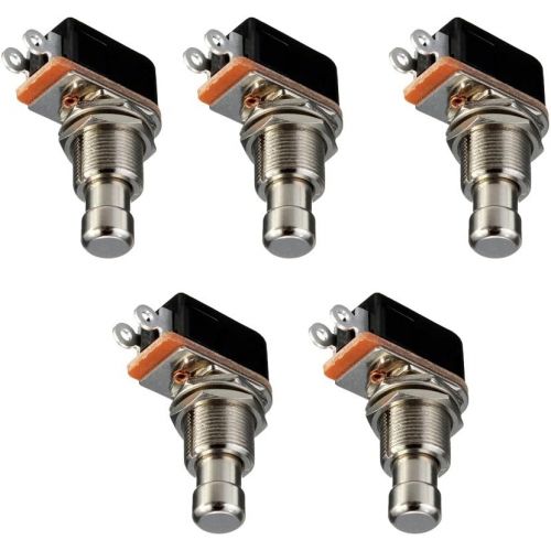  ESUPPORT Guitar Effects Pedal Box Momentary SPST Button Stomp Foot Switch Push Button Pack of 5
