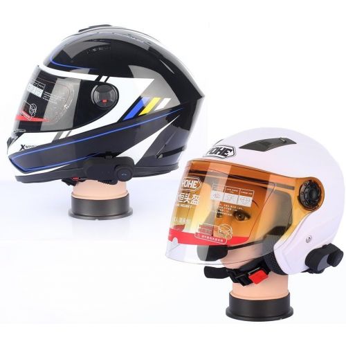  ESoku Motorcycle Helmet Communication Systems, 800M Full Duplex T-COMVB Helmet Bluetooth Headset Intercom for Motorbike Skiing (FM Radio/Hand-free/Waterproof/2-3 Riders Pairing/2 Pack)