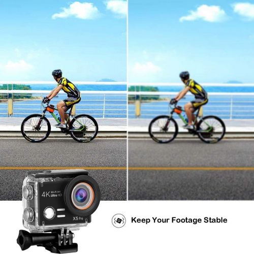  ESoku Esoku Action Camera, 20MP Ultra HD Waterproof Sports Camera 1080P 4K WiFi Underwater DV Camcorder Accessories Kits