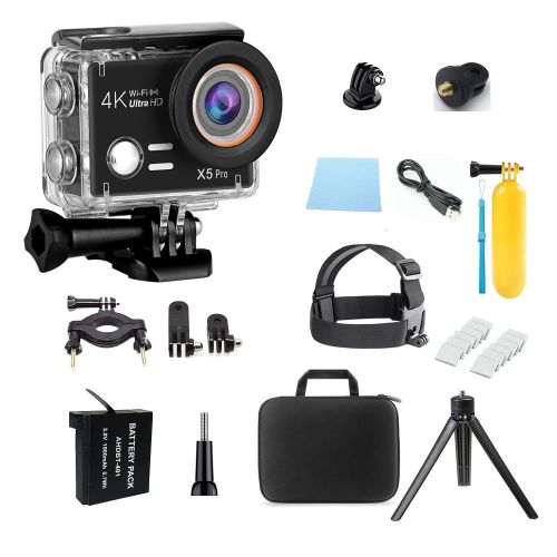  ESoku Esoku Action Camera, 20MP Ultra HD Waterproof Sports Camera 1080P 4K WiFi Underwater DV Camcorder Accessories Kits