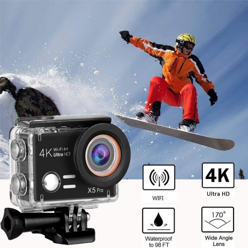  ESoku Esoku Action Camera, 20MP Ultra HD Waterproof Sports Camera 1080P 4K WiFi Underwater DV Camcorder Accessories Kits