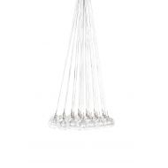 ET2 Lighting ET2 E20112-24 Starburst 37-Light Multi-Light Pendant, Satin Nickel Finish, Clear Glass, 12V G4 Xenon Bulb, 50W Max., Dry Safety Rated, Low-Voltage Electronic Dimmer, Shade Material