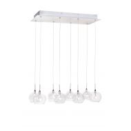ET2 Lighting ET2 E20107-24 Starburst 8-Light Linear Pendant, Polished Chrome Finish, Clear Glass, 12V G4 Xenon Bulb, 50W Max., Dry Safety Rated, Shade Material, 4600 Rated Lumens