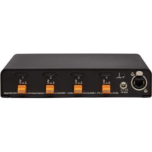  ETC Response Mk2 Four-Port DMX/RDM Terminal Gateway with Rackmount Kit (Desktop, Black)