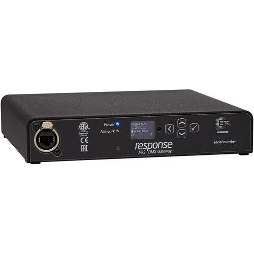  ETC Response Mk2 Four-Port DMX/RDM Terminal Gateway with Rackmount Kit (Desktop, Black)