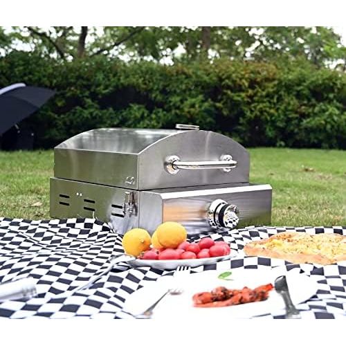  Gas pizza oven and Barbecue grill, ETE ETMATE pizza barbecue combo outdoor stainless steel convenient pizza oven 12 PIZZA Artisan Pizza Oven