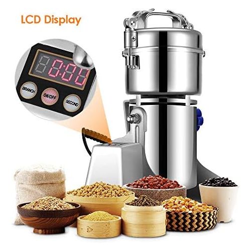  [아마존베스트]ETE ETMATE Portable Electric Grain Mill Cereal Grain Grinder Quick Speed Grinder Powder Machine 28000RPM 3 Blades Timing Grinder Machine Food Processor for Spice Herb Coffee