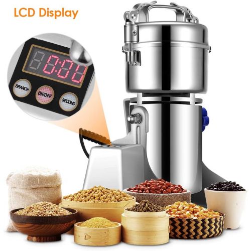  [아마존베스트]ETE ETMATE Portable Electric Grain Mill Cereal Grain Grinder Quick Speed Grinder Powder Machine 28000RPM 3 Blades Timing Grinder Machine Food Processor for Spice Herb Coffee