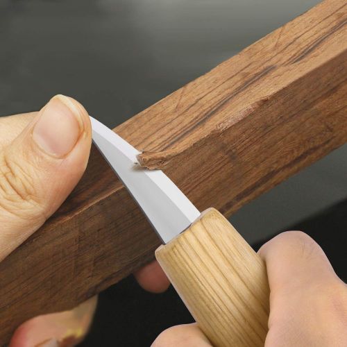  ETEPON Holz Schnitzmesser Werkzeug Kerbschnitzmesser Wood Carving Tools Knife Set Meissel Whittling Hook Sloyd Messer Crooked Whittling Rough Cup Holzbearbeitung fuer Anfanger & Kind