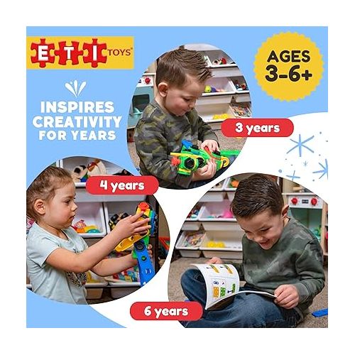  ETI Toys STEM Learning Original Educational Construction Engineering Building Blocks Set for 3, 4 and 5+ Year Old Boys & Girls | Creative Fun Building Toys for Kids Kit, STEM Toys Gift (172 PCS)