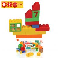ETI Toys, 63 Piece Bublu Counting Blox. Build Car, Toll Booth, House, Ship, Endless Designs. 100 Percent Non-Toxic, Fun, Creative Skills Development. Gift, Toy for 3, 4, 5 Year Old