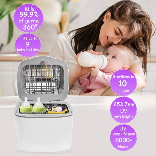  UV Sterilizer Box, ETROBOT Ultraviolet Light Sanitizer with 8L/2gal Large Capacity for Baby Bottles/Keys/Phone/Clothes, No Cleaning Required