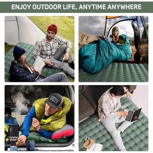  ETROL Double Sleeping Pad - Inflating Camping Pads for Camping 2 Person (82x54), Lightweight Thick 5 Compact Tent Mat for Car Traveling Hiking Patio Indoor - Ripstop, Anti-Leakage,