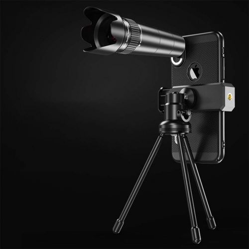  ETbotu HD 20x Zoom Mobile Phone Telescope Lens Telephoto External Smartphone Camera Lenses Telescope Lens + Tripod (Universal Clip)