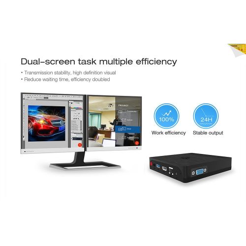  ETbotu 1000Mbps Mini PC 4GB  64GB Intel Atom x5-Z8350 Processor LAN WiFi Windows 10 Dual Screen Display-US Regulations