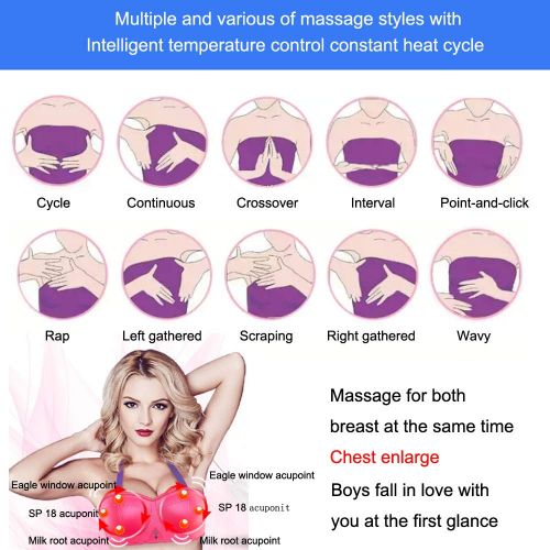  EU-PIN Hot Breast Massager Bra Electric Breast Enhancer Massage Vibrating Enhancement Machine Bra Breast...