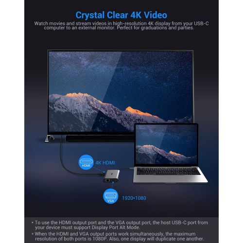  [아마존 핫딜] [아마존핫딜]USB C Hub, USB C Adapter, EUASOO 10 in 1 Thunderbolt 3 hub 1000M RJ45 Ethernet, 4K HDMI, VGA, USB 3.0 Ports, PD 2.0 Charging Port, Card Reader, Audio Mic Port MacBook, Chromebook M