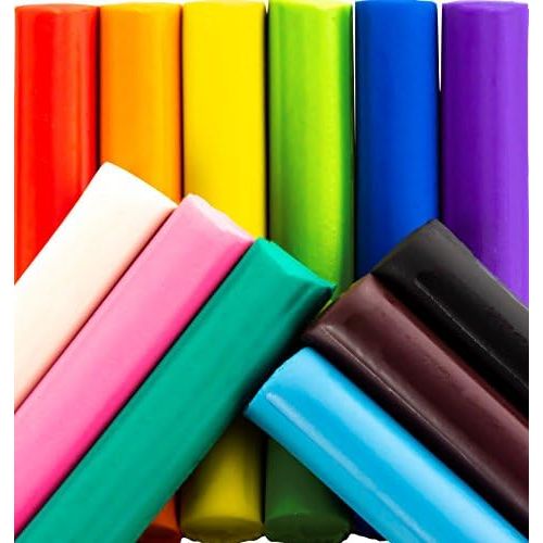  [아마존베스트]Extra Soft, Endlessly Reusable Kids Modeling Clay 12 Color Pack. Non-Toxic Rainbow Play Dough Blocks for Creative Fun For Child Artists. Long Lasting Putty Great for Gifts and Xmas