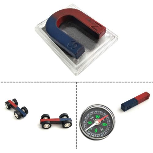  [아마존베스트]EUDAX Labs Junior Science Magnet Set for Education Science Experiment Tools Icluding Bar/Ring/Horseshoe/Compass Magnets