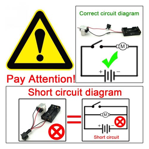  EUDAX 15set Rectangular DC Motor Mini Electric Motor 1.5-3V 24000RPM with 9.8 Lead Wires with 2 x 1.5V AA Battery Holder Case and Motor Mounting Bracket Holder for DIY Toys