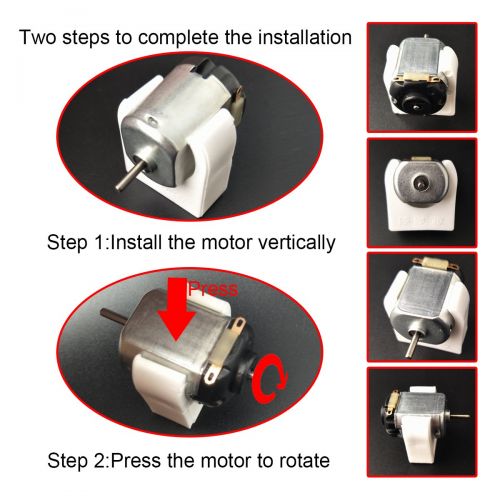  EUDAX 15set Rectangular DC Motor Mini Electric Motor 1.5-3V 24000RPM with 9.8 Lead Wires with 2 x 1.5V AA Battery Holder Case and Motor Mounting Bracket Holder for DIY Toys